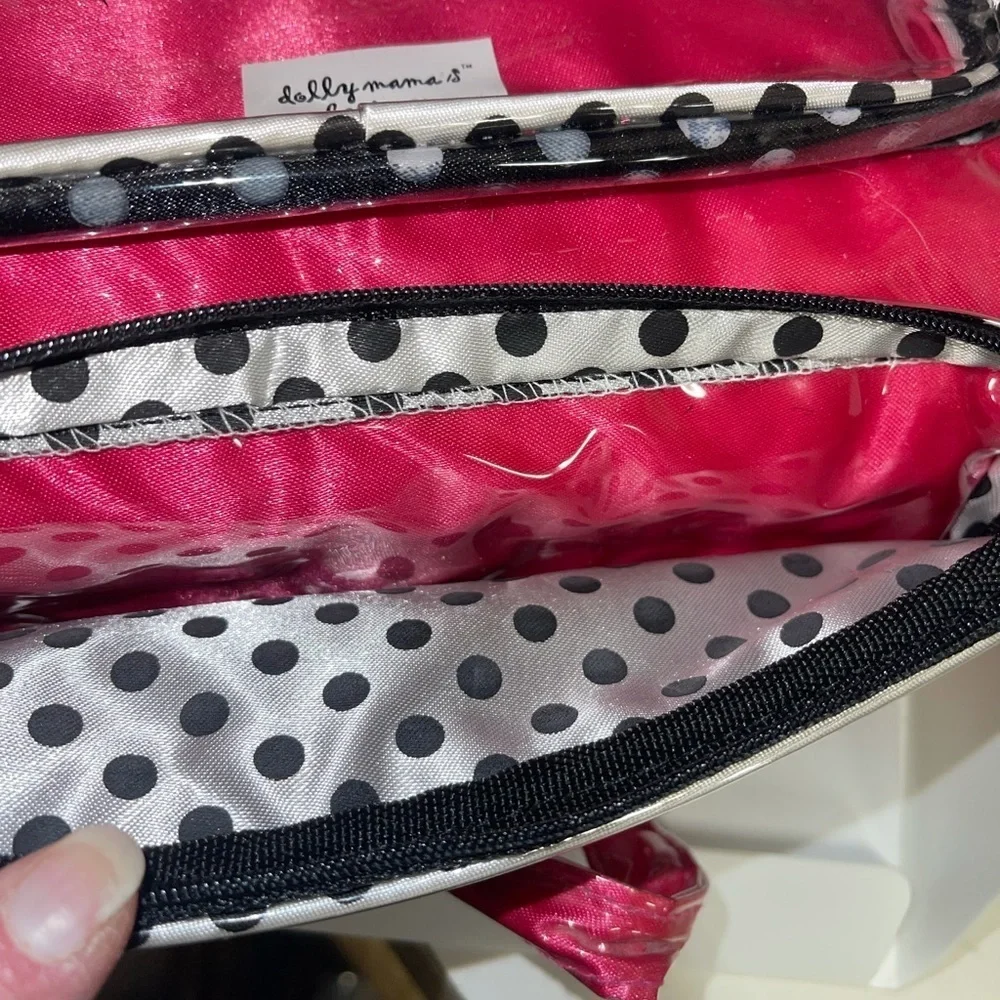 Dolly Mama Pink Satin & Sequin Makeup/Jewelry Case